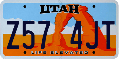 UT license plate Z574JT