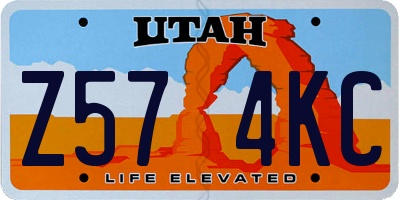 UT license plate Z574KC