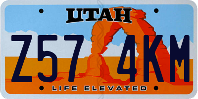 UT license plate Z574KM