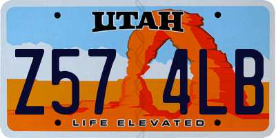 UT license plate Z574LB