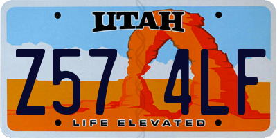 UT license plate Z574LF