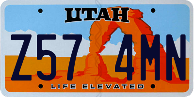 UT license plate Z574MN