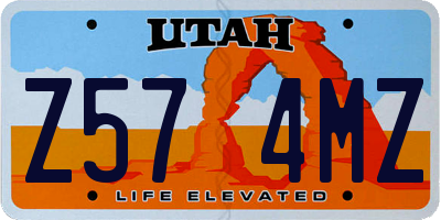 UT license plate Z574MZ