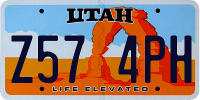 UT license plate Z574PH