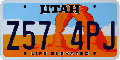 UT license plate Z574PJ