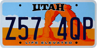 UT license plate Z574QP