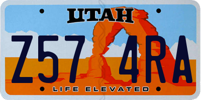 UT license plate Z574RA