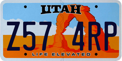 UT license plate Z574RP