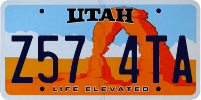 UT license plate Z574TA