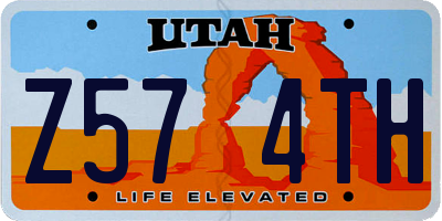 UT license plate Z574TH