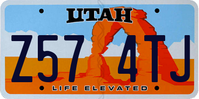UT license plate Z574TJ