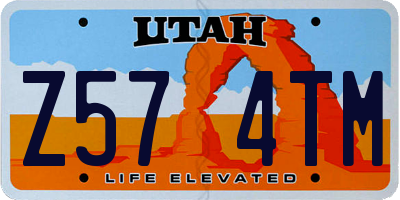 UT license plate Z574TM