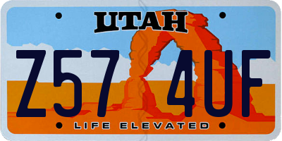 UT license plate Z574UF