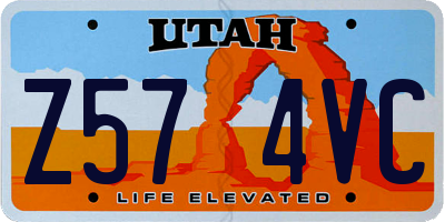 UT license plate Z574VC
