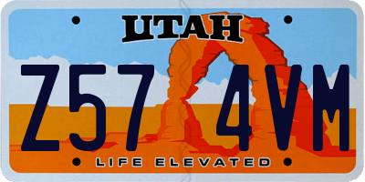 UT license plate Z574VM