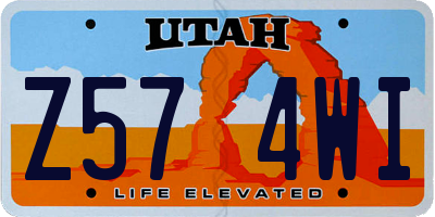 UT license plate Z574WI