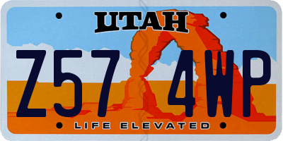 UT license plate Z574WP