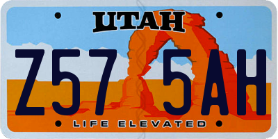 UT license plate Z575AH