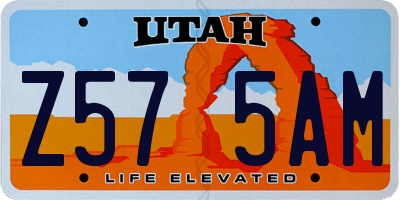 UT license plate Z575AM