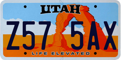 UT license plate Z575AX
