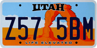 UT license plate Z575BM
