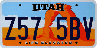 UT license plate Z575BV