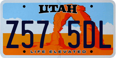 UT license plate Z575DL