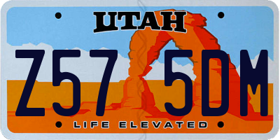UT license plate Z575DM