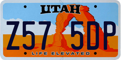 UT license plate Z575DP