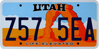 UT license plate Z575EA