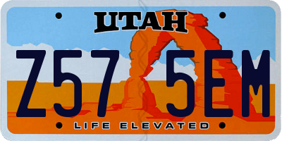 UT license plate Z575EM