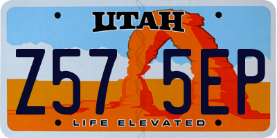 UT license plate Z575EP