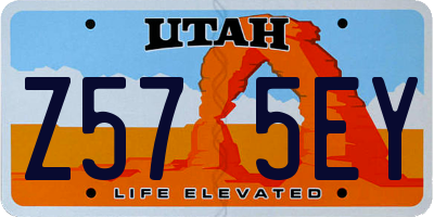 UT license plate Z575EY