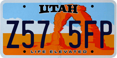 UT license plate Z575FP