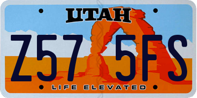 UT license plate Z575FS