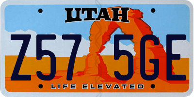 UT license plate Z575GE