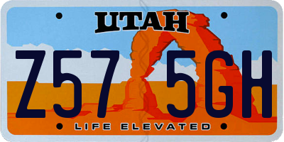 UT license plate Z575GH
