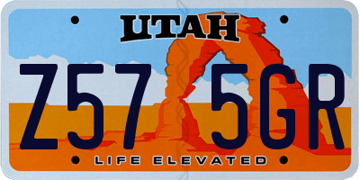 UT license plate Z575GR