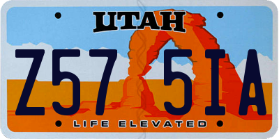 UT license plate Z575IA