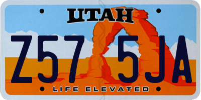 UT license plate Z575JA