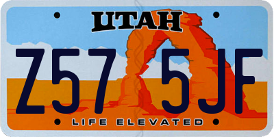 UT license plate Z575JF