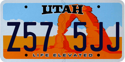 UT license plate Z575JJ