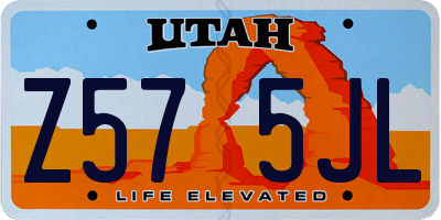 UT license plate Z575JL