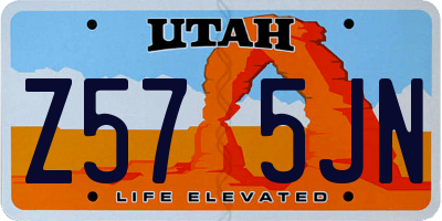 UT license plate Z575JN