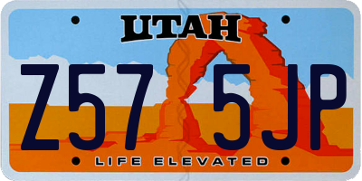 UT license plate Z575JP