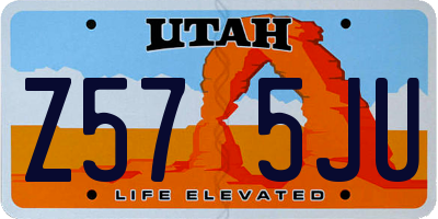 UT license plate Z575JU