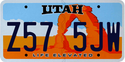 UT license plate Z575JW
