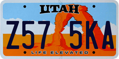 UT license plate Z575KA