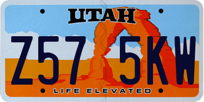 UT license plate Z575KW