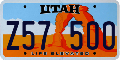 UT license plate Z575OO
